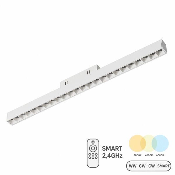 ec52bd9d678479e8bc2c653c9a2977b3 Lampa magnetyczna punktowa 24W 44cm CCT Switch Biała