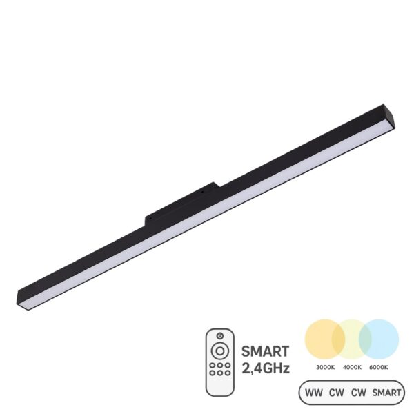 Lampa magnetyczna mleczna 36W 90cm CCT Switch Czarna