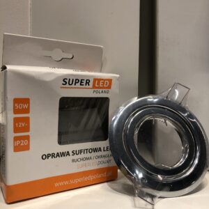 Oprawa halogenowa okrągła GU10 ruchoma chrom