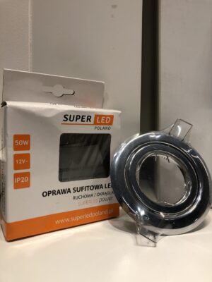 Oprawa halogenowa okrągła GU10 ruchoma chrom