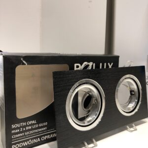 Oprawa halogenowa podwójna ruchoma Czarna szczotkowana