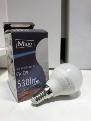 Żarówka LED E14 G45 6W 6000K