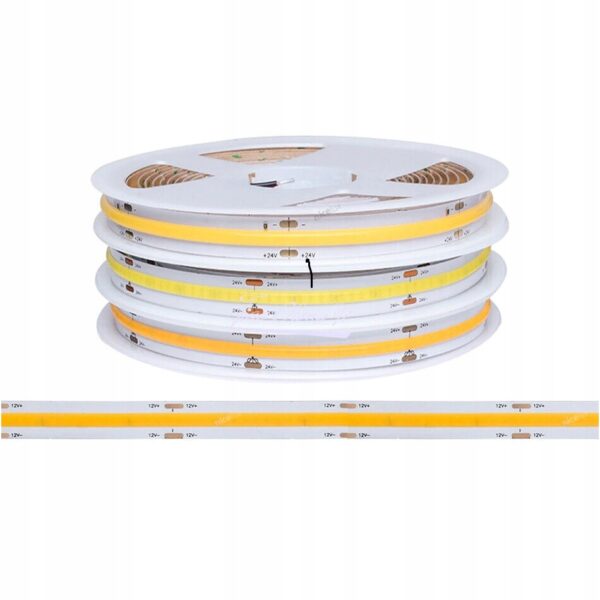8117e9029e483c18cb7bbe015fba6d37 Taśma LED COB 12V 320 LED 9W/m Neutralna - rolka 5m