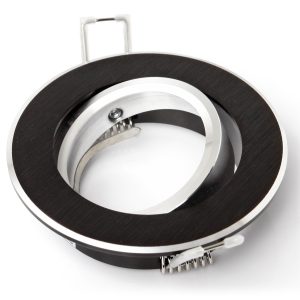 Oprawa halogenowa GU10 ruchoma z aluminium - Czarny szczotkowany