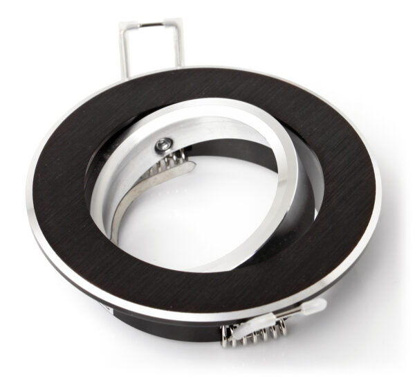 Oprawa halogenowa GU10 ruchoma z aluminium - Czarny szczotkowany