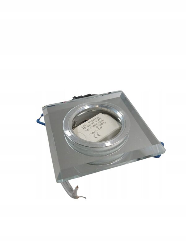 Oprawa halogenowa podtynkowa szklana podświetlana LED Lumo 3W