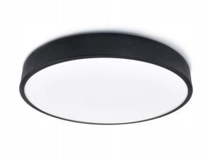 Panel LED natynkowy Czarny okrągły 48W z czujnikiem ruchu