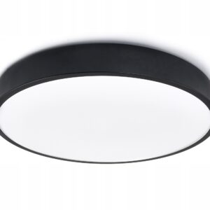 Panel LED natynkowy Czarny okrągły 48W z czujnikiem ruchu