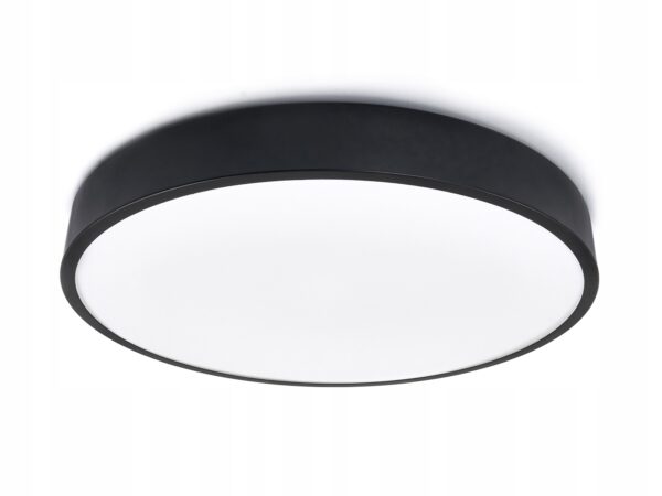 Panel LED natynkowy Czarny okrągły 48W z czujnikiem ruchu