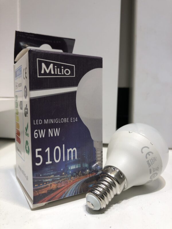 Żarówka LED E14 G45 6W 4000K