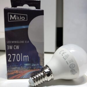Żarówka LED E14 G45 3W 6000K