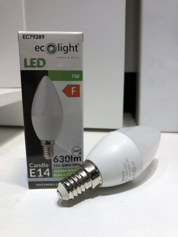 dbdd77bbb001e83d4585c43fcff410e3 Żarówka LED E14 C37 7W 2700K