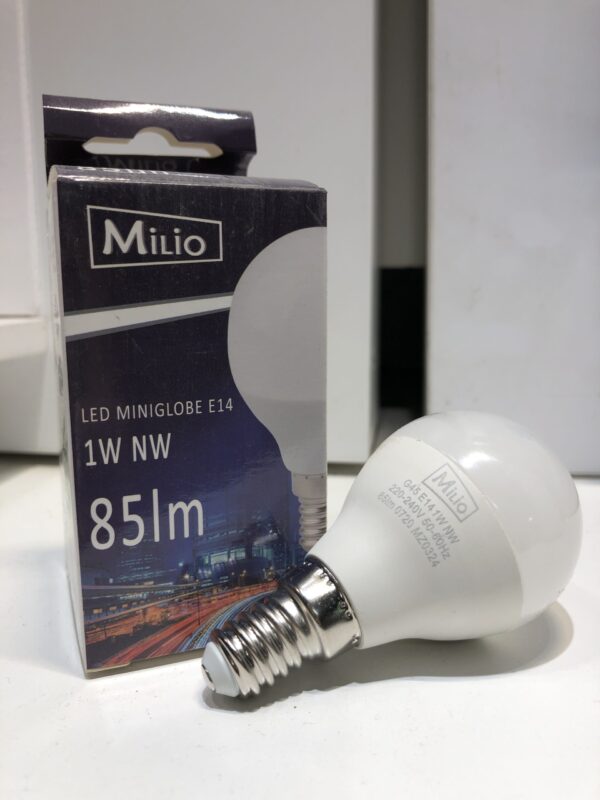 Żarówka LED E14 G45 1W 4000K