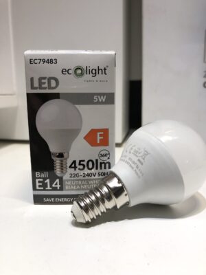 Żarówka LED E14 G45 5W 4000K