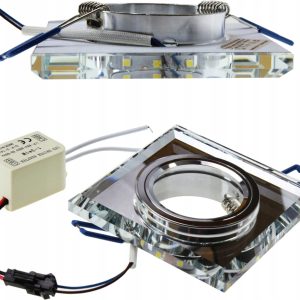 Oprawa halogenowa Led podświetlana neutralna GU10 lustrzana