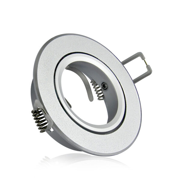 Oprawa sufitowa srebrny piaskowany ruchoma GU10 EAST OPAL