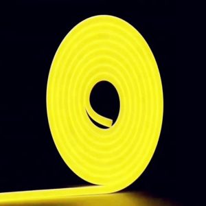 Neon LED PVC 12V IP67 6×12 co 2,5cm Cytrynowy 4m