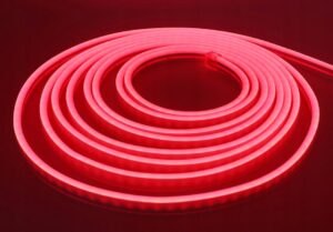 Neon LED PVC 12V IP67 8x16 co 10cm Czerwony 0,5m