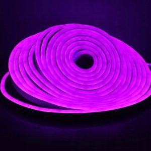 Neon LED Silicone 12V IP67 8x16 co 2,5cm Fioletowy 1,7m