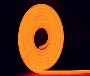 Neon LED Silicone 12V IP67 6×12 co 2,5cm Pomarańczowy 0,9m