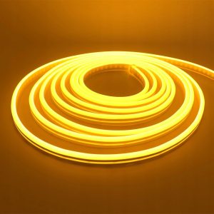 Neon LED PVC 12V IP67 6×12 co 2,5cm Żółty 0,5m
