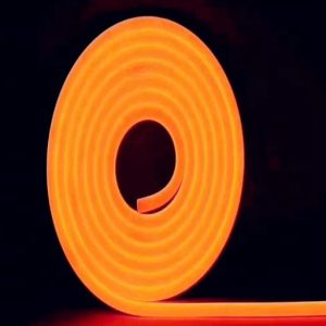 Neon LED PVC 12V IP67 6×12 co 2,5cm Pomarańczowy 0,7m