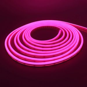 Neon LED PVC 12V IP67 6×12 co 2,5cm Różowy 0,7m