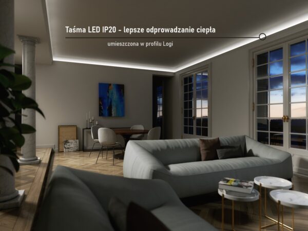 Taśma LED COB 12V 320 LED 10W/m Ciepła - 5m