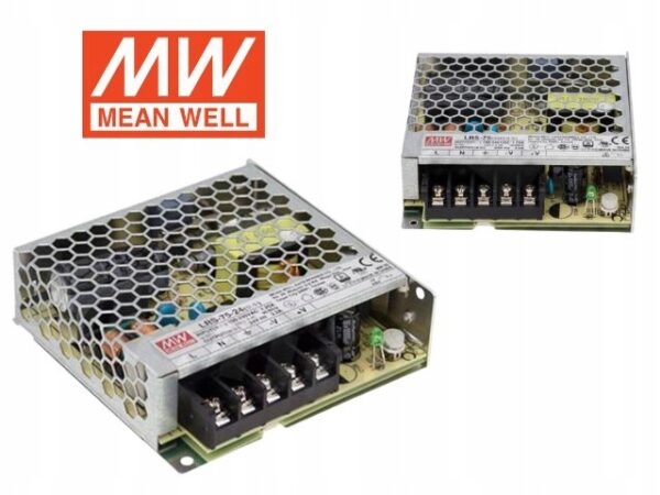 Mean Well LRS-75-12 | Zasilacz LED CCTV 12V 6A 75W ORYGINALNY