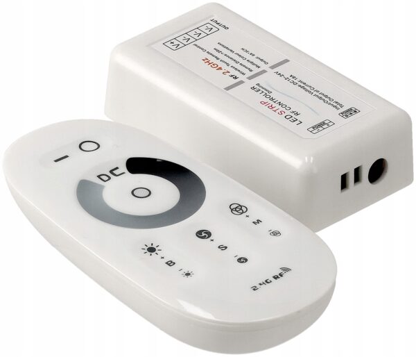 Sterownik LED MONO RF dotykowy 3x4A 144W | Pilot bezprzewodowy | 12V / 24V