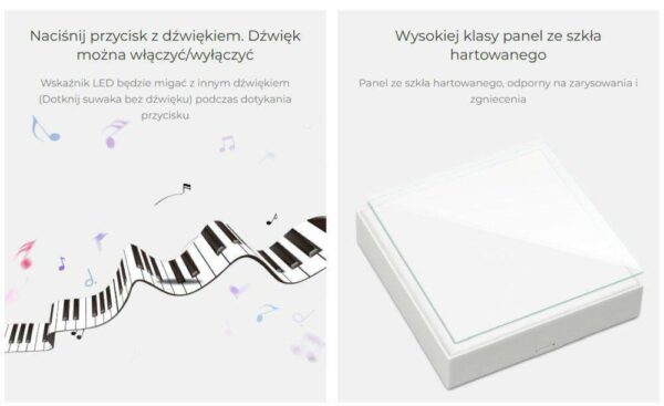 b2-bialy Sterownik dotykowy Mi-Light B2 CCT 2xAAA 4 strefy