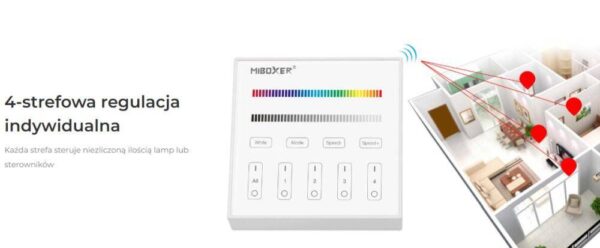 b3b-czarny Sterownik dotykowy Mi-Light B3B Czarny RGB/RGBW 2xAAA