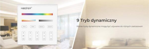 b4b-czarny Sterownik dotykowy Mi-Light B4B Czarny RGB+CCT 2xAAA