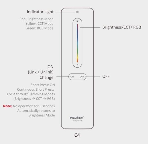 Pilot Mi-Light C4W Biały uniwersalny