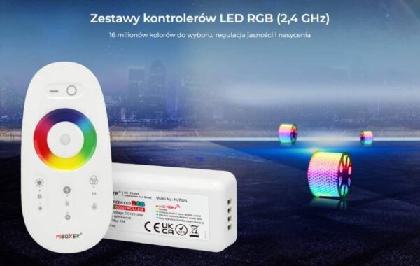 Sterownik LED RGB Mi-Light FUT025 z pilotem 12V-24V 10A