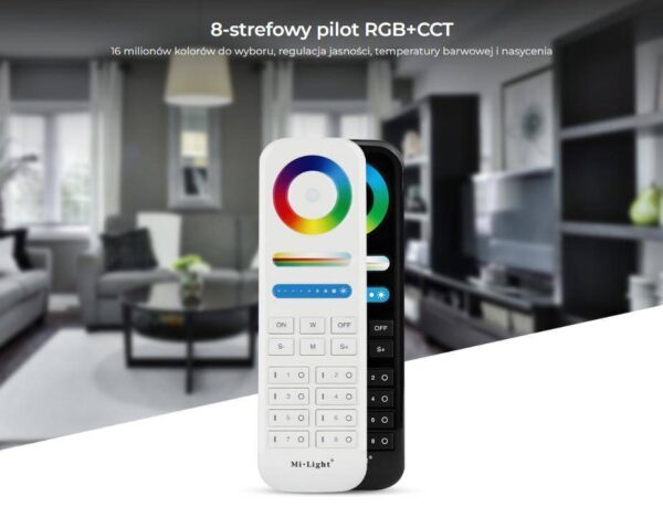 fut089-bialy Pilot Mi-Light FUT089 RGB/RGBW/CCT 8 stref