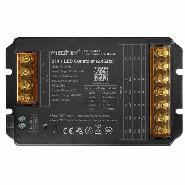 hr5 Sterownik LED Mi-Light HR5 5w1 Mono/RGB/CCT 30A 12-48V