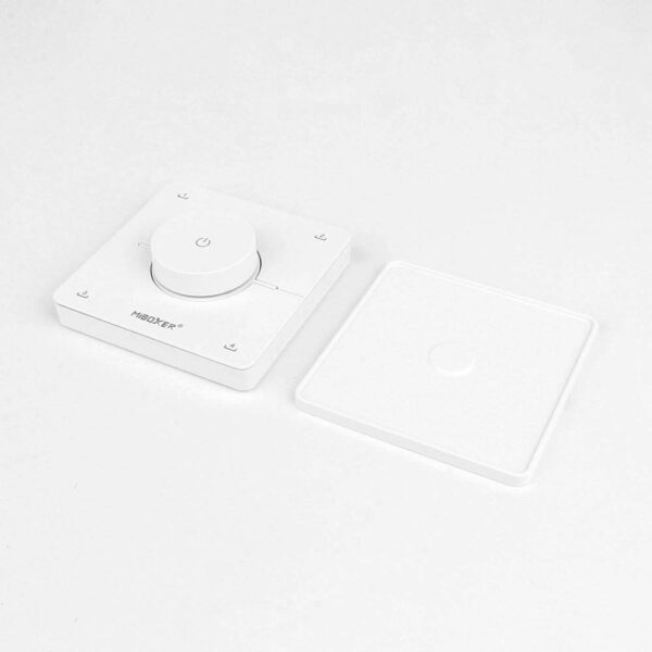 k0-bialy Panel z pokrętłem Mi-Light K0 Mono/CCT 4 sceny