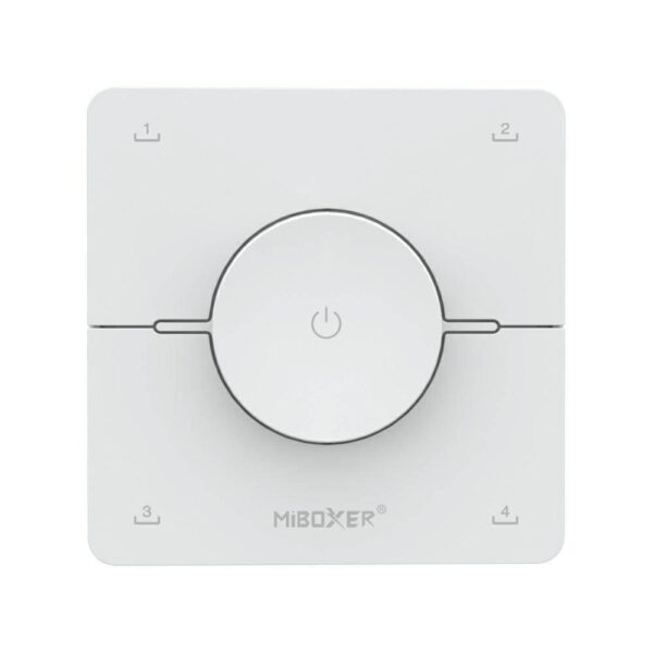 k0-bialy Panel z pokrętłem Mi-Light K0 Mono/CCT 4 sceny