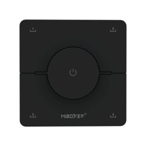 Panel z pokrętłem Mi-Light K0B Czarny Mono/CCT 4 sceny