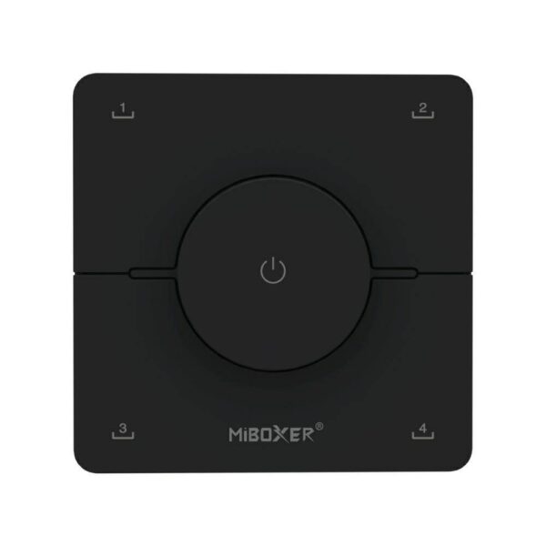 Panel z pokrętłem Mi-Light K0B Czarny Mono/CCT 4 sceny