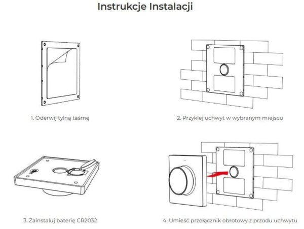 k1-bialy Ściemniacz LED z pokrętłem Mono/CCT Mi-Light K1