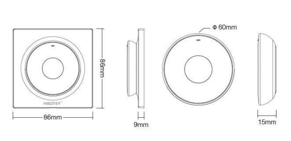 Panel z przyciskami Mi-Light K2 Mono/CCT