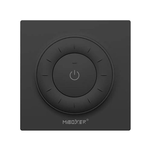 k3b-czarny Przycisk kwadratowy z pokrętłem Mi-Light K3B czarny Mono/CCT