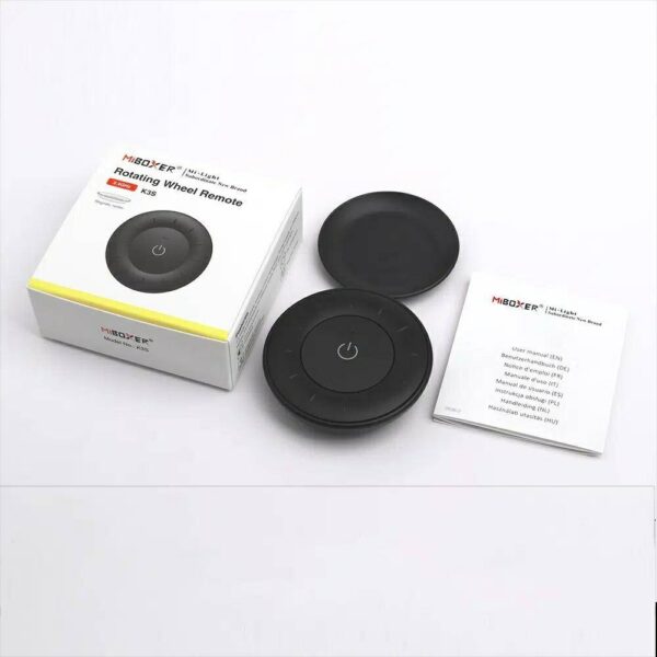 Przycisk okrągły z pokrętłem Mi-Light K3SB Czarny Mono/CCT