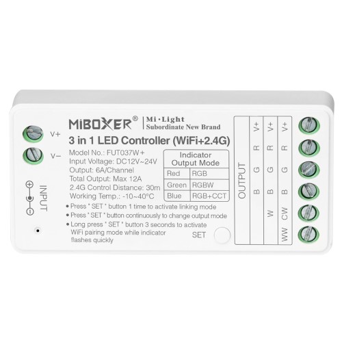 Sterownik LED Tuya Mi-Light FUT037W+ 3w1 RGB/RGBW/CCT