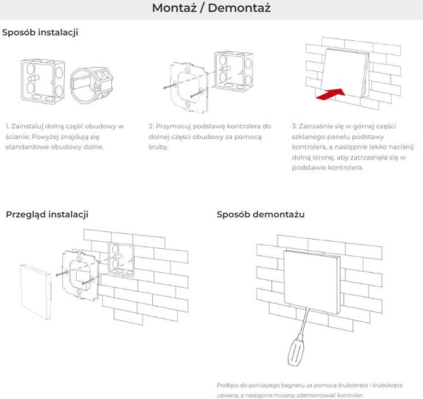 Ściemniacz LED dotykowy Mi-Light P1 12V-24V 15A