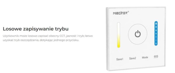 p2-bialy Sterownik LED CCT dotykowy Mi-Light P2 12V-24V 15A