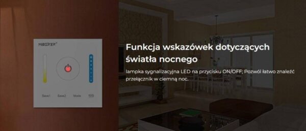 p2-bialy Sterownik LED CCT dotykowy Mi-Light P2 12V-24V 15A