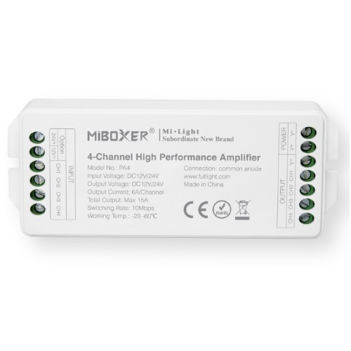 pa4 Wzmacniacz sygnału RGBW Mi-Light PA4 4-kanałowy